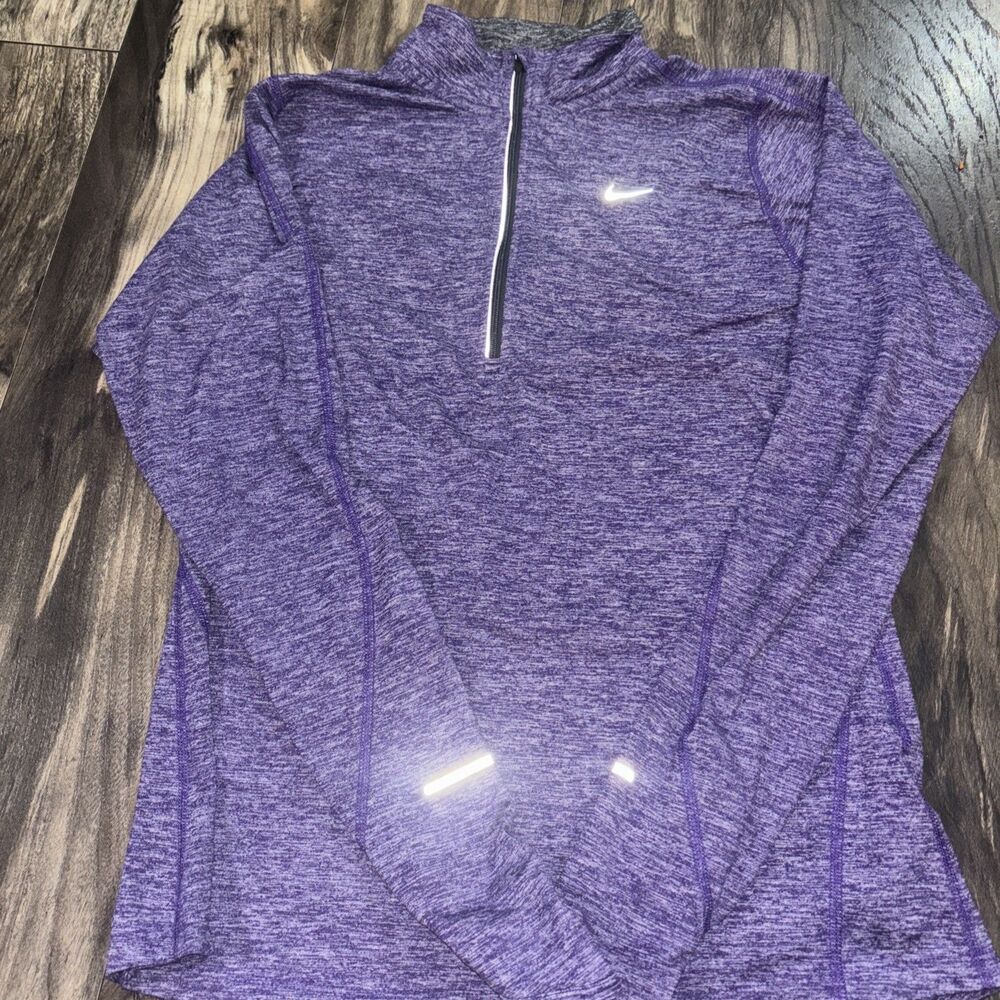 Nwot Women’s Nike Element Running 1/4 Zip Thumbnail Stretch Sweatshirt Size M